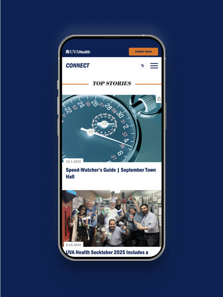 UVA Connect homepage
